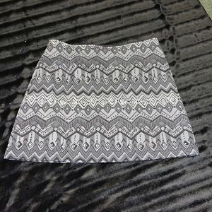 ATHLETA miniskirt gray geometric pattern medium